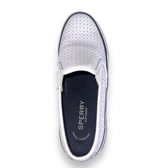 Sperry Top-Sider Pier Side Leather Slip-on Shoes White STS80176 Women's 6M - Picture 9 of 11